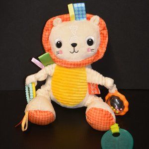Bright Starts Lion Plush Rattle Teether Lovey Toy